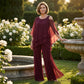 ⏳Limitiertes 50 % Rabatt⏰Unregelmäßiges Chiffon-Oberteil für Damen ＆ Weite Hose 2-teiliges Set👚👖