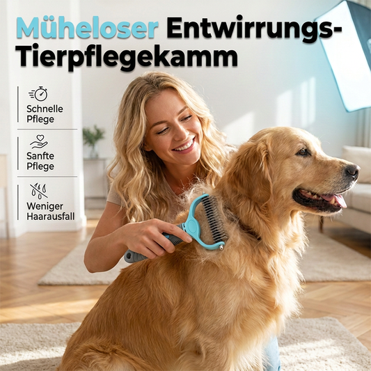 🐾🔥Doppelseitiger Fellpflegerechen für Hunde und Katzen✨