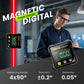 🔥4-Side Magnetic Digital Angle Gauge - Laser Precision & Multi-Surface Use, Perfect for Woodworking and Construction ✨