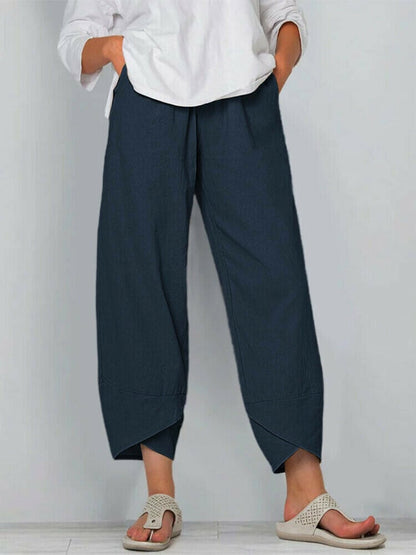 ✨🔥Vintage  asymmetrische elastische Taille Hosen💞