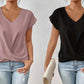 ✨Neues 2026er Modell – 50 % Rabatt👕 Elegantes V-Ausschnitt Twist Tee｜Leicht und angenehm