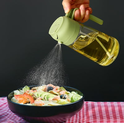 🍾 50% RABATT! ✨ 2-in-1-Sprühflasche & Ölspender aus Glas – Elegantes Design, Tropffrei & Leicht zu Reinigen 👨‍🍳