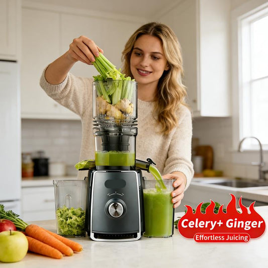✨🔥Saftpresse mit Saft-Trennsystem – automatisch, vielseitig & ohne Vorschneiden – ideal für Obst & Gemüse – für Zuhause🍎🥕