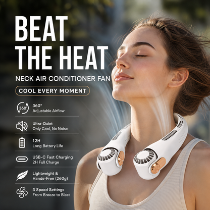 🌀  50 % RABATT! 💥 360°-schwenkbarer Halsventilator – extrem leise, 3 Geschwindigkeitsstufen, freihändig bedienbar, lange Akkulaufzeit ✨