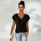 ✨Neues 2026er Modell – 50 % Rabatt👕 Elegantes V-Ausschnitt Twist Tee｜Leicht und angenehm