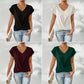 ✨Neues 2026er Modell – 50 % Rabatt👕 Elegantes V-Ausschnitt Twist Tee｜Leicht und angenehm