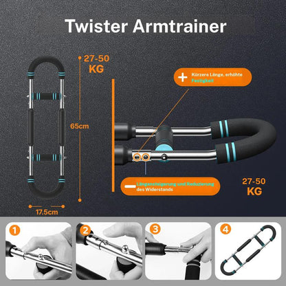 ✨🔥Einstellbare Gewichtsstange für Armtrainer, Arm und Rumpfkrafttrainingsgeräte, tragbares Trainingsgerät für Home Gym und Fitness💪
