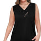 ✨🔥Einfarbiges V-Ausschnitt-Tanktop für Damen – atmungsaktiv & vielseitig