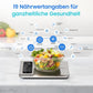 ⚖️📊 Küchenwaage digital – misst 19 Nährwerte & Kalorien per App, 5kg Edelstahl 🥗✅ für gesunde Ernährung & Gewichtsverlust