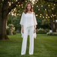 ⏳Limitiertes 50 % Rabatt⏰Unregelmäßiges Chiffon-Oberteil für Damen ＆ Weite Hose 2-teiliges Set👚👖