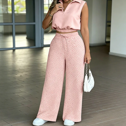 👔✨ EXKLUSIVER ZWEITEILER: Modisches Oberteil & Weite Hose – 50% RABATT! Lässig, bequem & perfekt für Alltag & Events 🌿