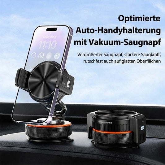 Magnetische Auto-Handyhalterung mit Vakuum-Saugnapf