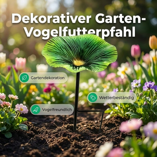 🐦Bunter Vogelfutterspender als Blumenstab für den Garten