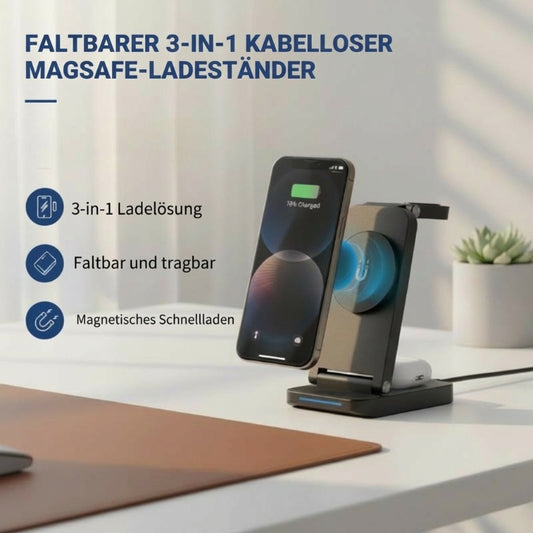 ✨🔥Faltbarer 3-in-1 MagSafe Kabelloser Ladeständer⚡