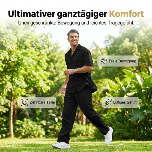 Herren-Set mit Kurzarmhemd und Hose