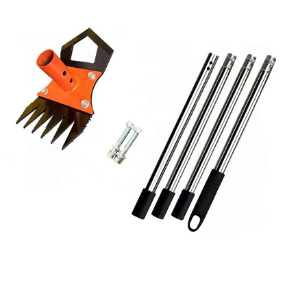 ✨⛏️2-in-1 Gartenhacke und Rechen mit langem Stiel🔥