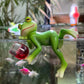 🐸 Hängende Frosch-Gartenfigur 🌿 Dekoration aus Kunstharz für Blumentöpfe, Aquarien & Garten