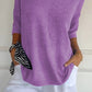 🌸 50% RABATT! 🧶 Unifarbenes Gestricktes Top mit V-Ausschnitt – Frühjahrsverkauf – Weich & Bequem, Zeitloser Look & Vielseitig Kombinierbar 👚