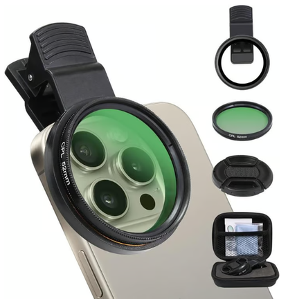 🔥🔥Kaufen Sie mehr und profitieren Sie von größeren Rabatten! 52 mm Clip-on-Zirkularpolarisationsfilter für Kameraobjektive🔍