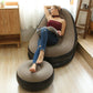 [Thoughtful Gift] Thickened aufblasbaren Sitzsack Stuhl für Erwachsene mit Fußhocker