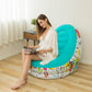 [Thoughtful Gift] Thickened aufblasbaren Sitzsack Stuhl für Erwachsene mit Fußhocker
