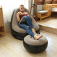 [Thoughtful Gift] Thickened aufblasbaren Sitzsack Stuhl für Erwachsene mit Fußhocker
