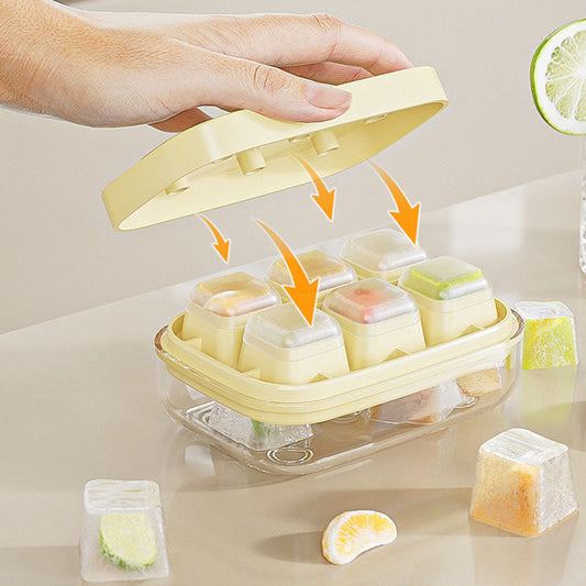 🧊 LIMITED-TIME 50% RABATT! ✨ Mini-Eiswürfelform 6er – Lebensmittelecht, Leicht zu Lösen ✨