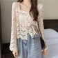 🌷Nur für kurze Zeit 50 % Rabatt💞Gehäkelte Strickjacke mit Knopfleiste