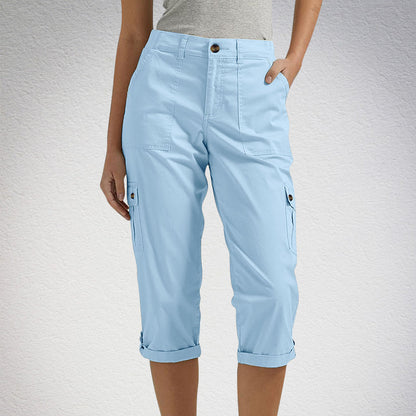 🔥 Hot Sale 🔥Hochelastische Freizeitshorts mit mehreren Taschen für Damen