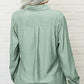 👚🤍 Einfarbiges Damen-Hemd mit Revers, langen Ärmeln & Button-Down-Kragen