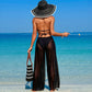 ✨Transparente Strandhose Weites Bein, Wickelgürtel, leichtes Chiffon für den Strand👙💞