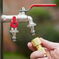 💥 -50% AKTION 🔥 Doppel-Auslauf Wasserhahn für den Garten 🚰 aus Edelstahl – langlebig, stabil & praktisch regelbar