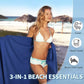 🏖️2026 Neuheiten🌞Sonnenliegetuch in Tasche mit Taschen zur Aufbewahrung🌊