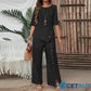 ⏳Begrenzte Zeit 50% Rabatt💥Zweiteiliges Damen-Set aus Top mit asymmetrischem Saum und Hose mit weitem Bein