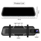 ✨📹Rückspiegel-Dashcam 10 Zoll 1080P - Duale Kameras, Nachtsicht & 24/7-Parkmöberwachung | Loop-Aufnahme, G-Sensor, Inkl. 64GB