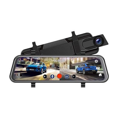 ✨📹Rückspiegel-Dashcam 10 Zoll 1080P - Duale Kameras, Nachtsicht & 24/7-Parkmöberwachung | Loop-Aufnahme, G-Sensor, Inkl. 64GB
