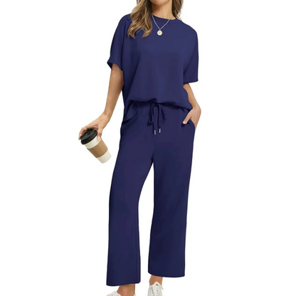 ✨🔥Weiches, lässiges Set aus Oberteil und Hose für Damen💓