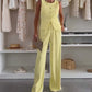 🌸Set aus ärmellosem Oberteil und langer Hose für Damen