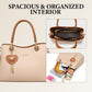 👜💟Elegante Damen-Tasche mit glänzendem Herzanhänger✨