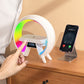 Multifunktionaler Bluetooth-Lautsprecher - Bunte Stimmungsbeleuchtung, kabelloses Laden und Uhr in einem Gerät