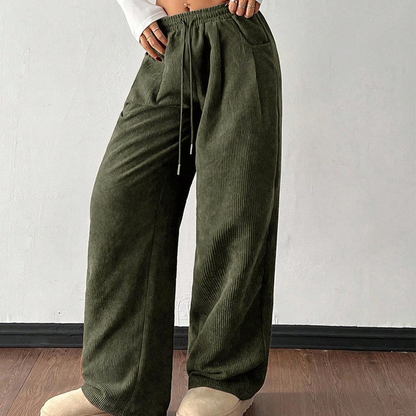 ✨🔥Lässige Cordhose mit lockerer Passform für Damen💓
