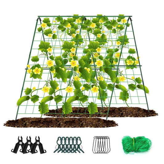 🌿🏠 50 % Rabatt! Aktionsangebot Kostenloser Versand | A-förmiges Rankgitter für Kletterpflanzen – stabil dank Stahlkern und einfach zu montieren!