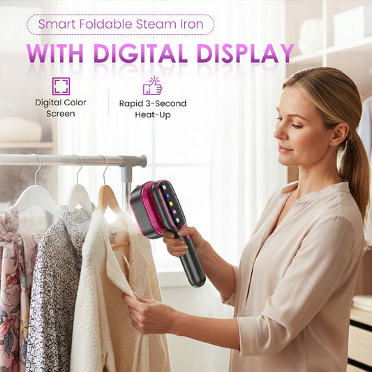 ✨🔥Intelligentes, faltbares Dampfbügeleisen mit Digitalanzeige🔥