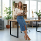 ⏳Zeitlich limitierter 50 % Rabatt⏰auf hochtaillenfarbene Jeans-Jacken👗 mit Knöpfen
