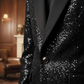 ✨🤵Herren Smoking-Anzug in Schwarz mit Glitzer🔥