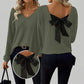 ✨🔥Women's V-Neck Sweater with Elegant Back Bow Tie🎀