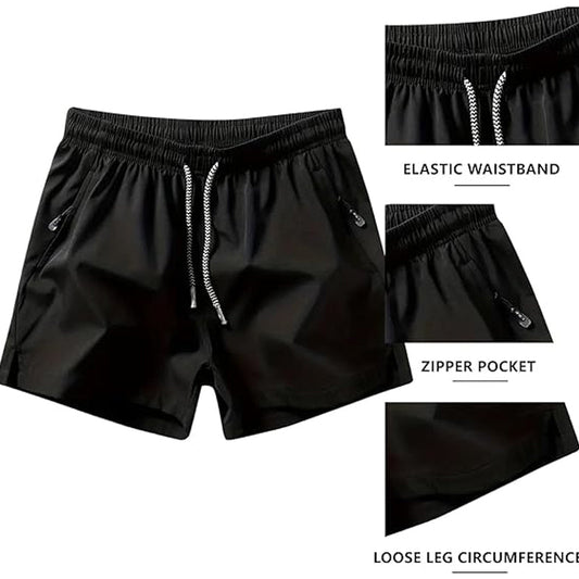 🩳 50% RABATT! 💎 Schnelltrocknende Herren-Sportshorts – Reißverschlusstaschen, Verstellbarer Bund & Cool-Touch-Material 🏃‍♂️