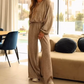 🛍️🌟 2026 Neuheit Lockeres Crop-Top & weite Hose Set für Damen | Bequem & Stylish!