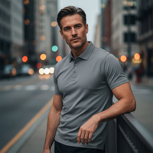 ✨🔥Herren schnell trocknendes Kurzarm-Hemdchen-Shirt mit Reverskragen