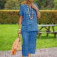 ✨Sommer-Set aus Kurzarmhemd und Hose mit elastischem Bund